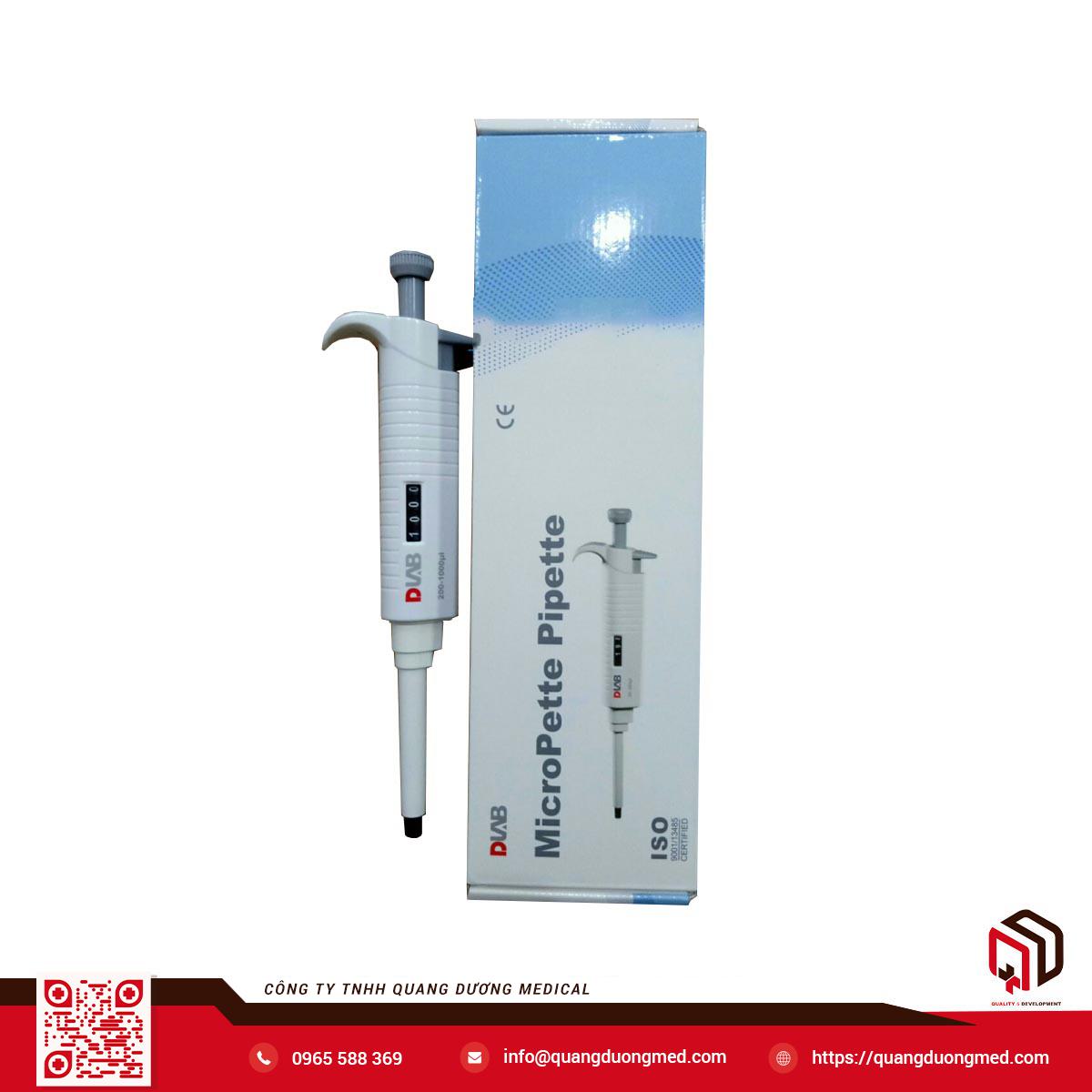 MICROPIPETTE KHÔNG HẤP 1 KÊNH THỂ TÍCH 200 1000ul